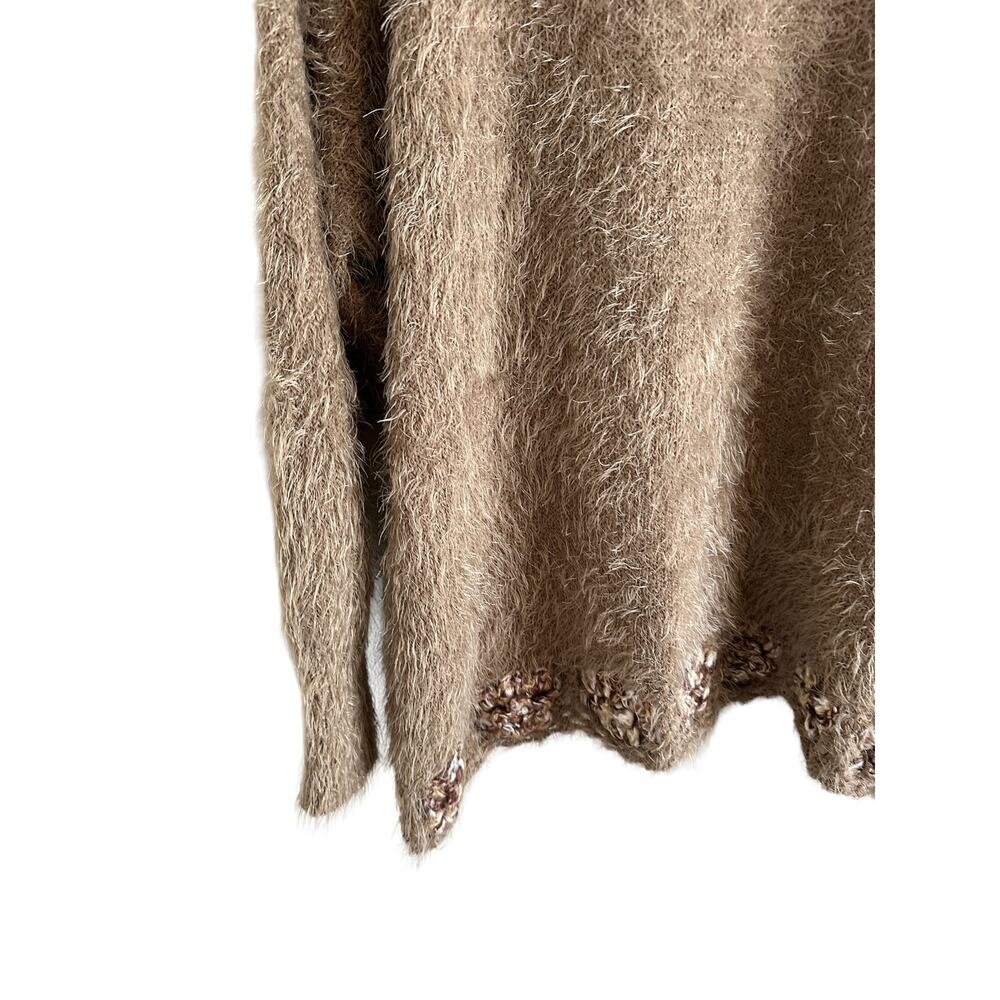 Easel Women's Small/Medium Long Sleeve Brown Knitted Cardigan - Picture 9 of 14